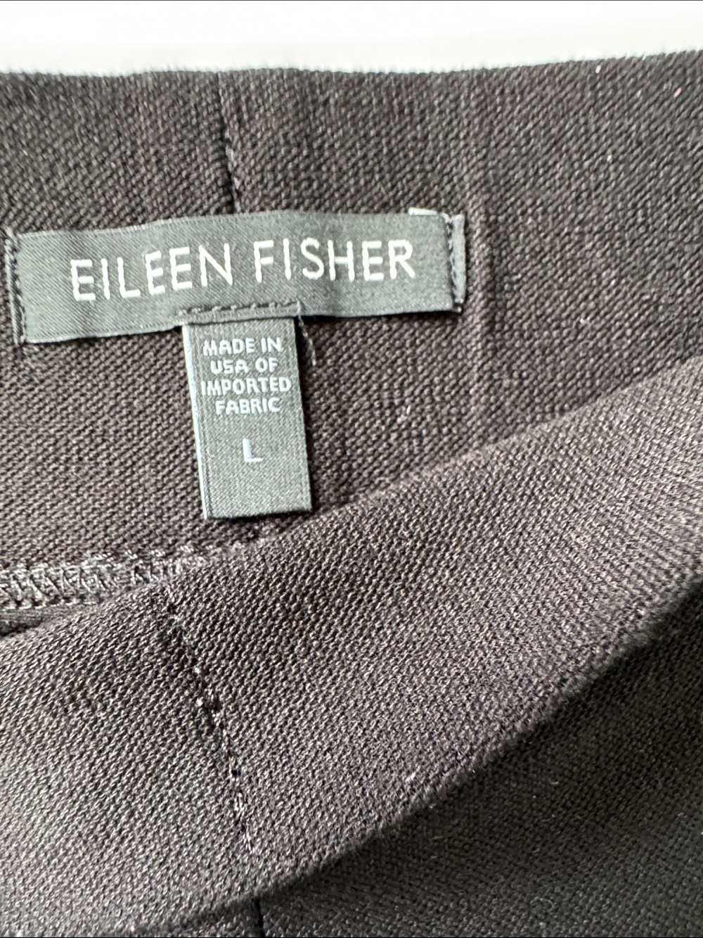 Eileen Fisher Black Pull-On Capri Pants size L - Picture 2 of 5